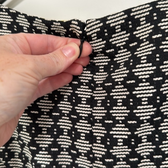 Anthropologie Maeve Knit Black White Geometric Fit & Flare Dress Size 4 or Small - Picture 9 of 11